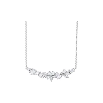 KADER S925 Silver With Gemstone Necklaces Women's Silver White, Box Good Luck