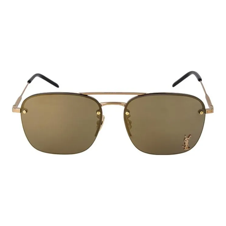 SAINT LAURENT Metal Butterfly Sunglasses Women's Gold-1