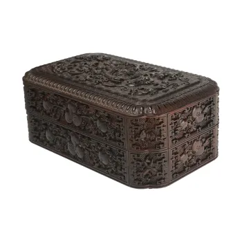 Finger Carpenter Siamese Rosewood Storage Boxes Unisex Rosewood