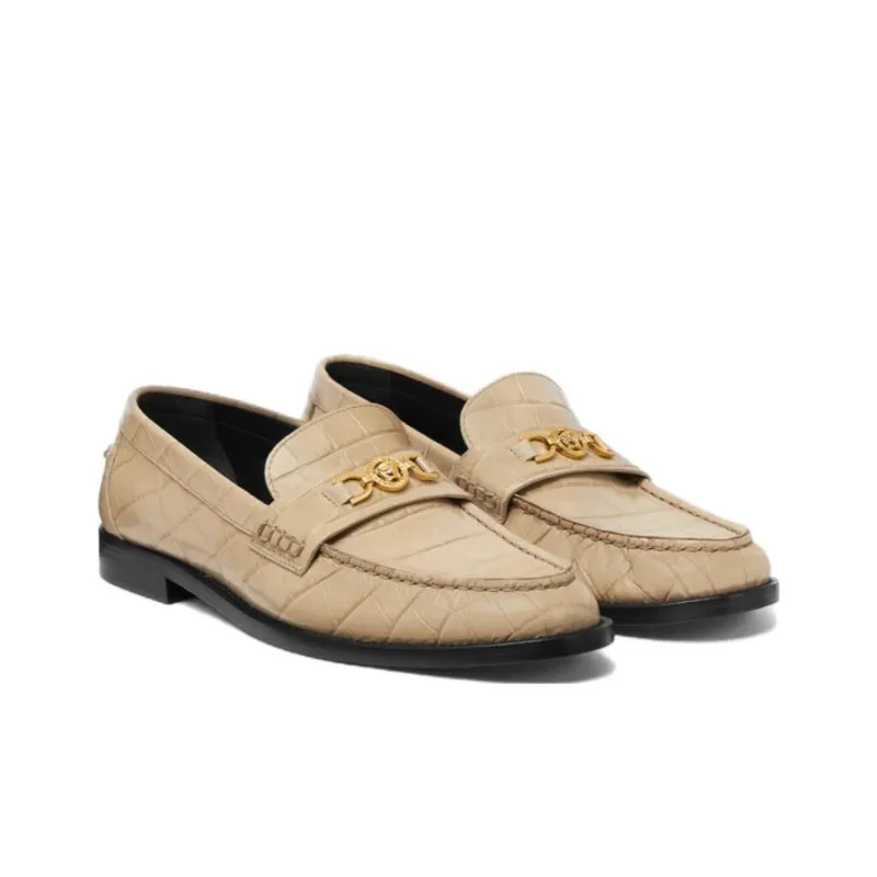VERSACE Medusa '95 Crocodile-embossed Loafers-2