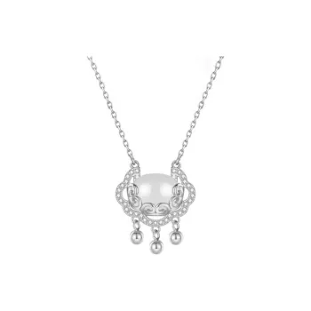 GIMK 925 Sterling Silver Jade Necklaces Women's Chalcedony