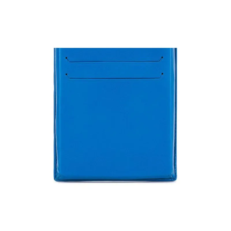 Bottega Veneta Leather Card Holder Men's Blue-4