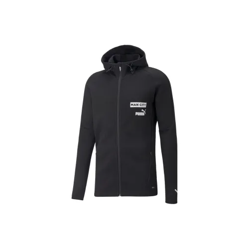 PUMA Manchester City F.C. Football Casuals Hooded Jacket Men Jacket Men's Black