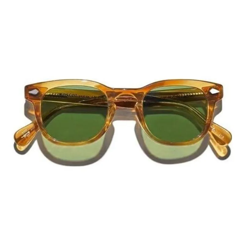 MOSCOT Acetate Irregular Shape Sunglasses Men's Yellow-1