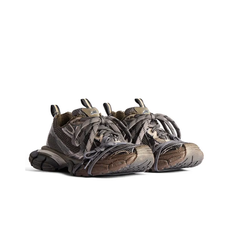 Balenciaga 3XL Sneaker Worn Out Sneakers 'Brown Mesh And Polyurethane'-2