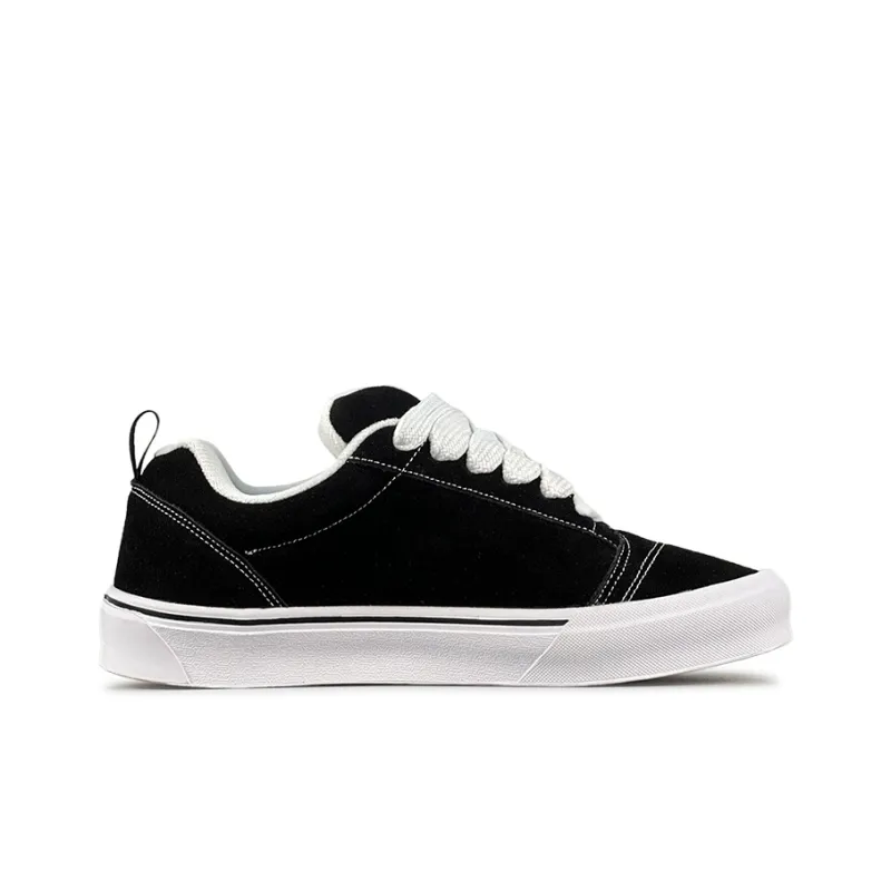 VFDF Anti Slip And Wear Resistant Breathable Low Top Skateboard Shoes Unisex Black White-1