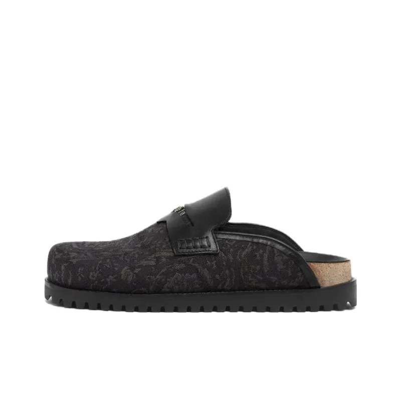 VERSACE Medusa Head-embellished Barocco-jacquard Mules-0