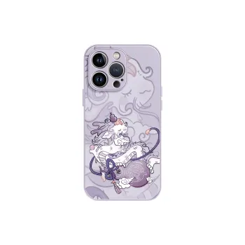 Lingtao Cartoon Phone Cases Apple 15promax/iPhone14plus/13pro/12/11 Lambskin Spirit Animal Fortune Dragon
