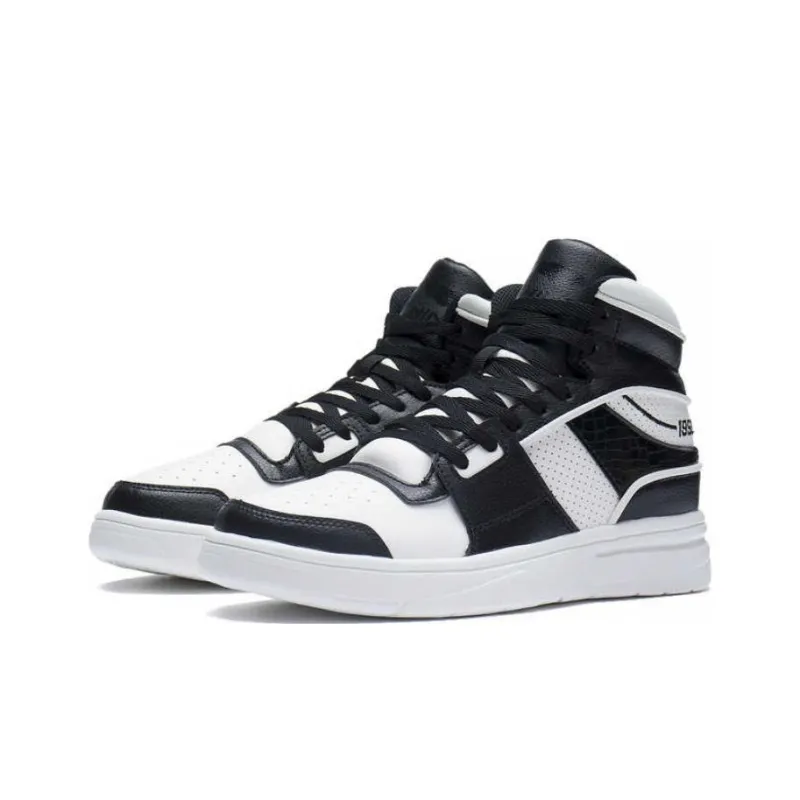 LINING Skateboard Shoes Women's High Top Black-3