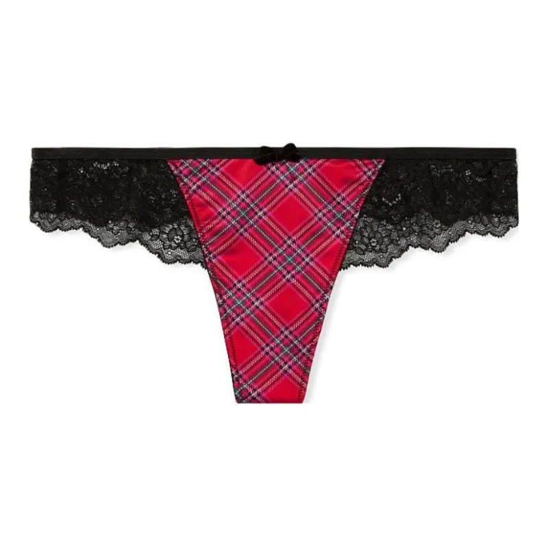 Victoria's Secret Underpants Women's 1 Pack Red Plaid-0