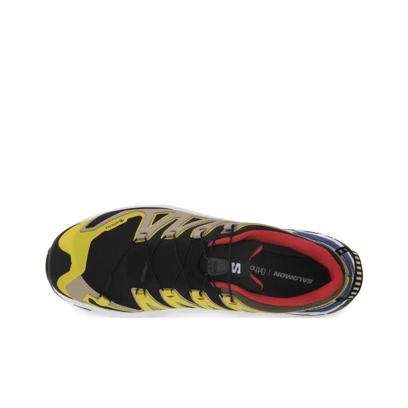 SALOMON XA Pro 3D V9 Durable Breathable Low Top Outdoor Shoes Men's Black Yellow-3