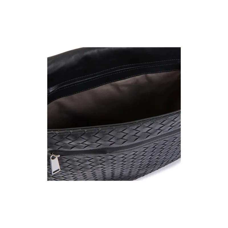 Bottega Veneta Cow Leather Envelope Bag Crossbody Bag Shoulder Bag Men's Black-4