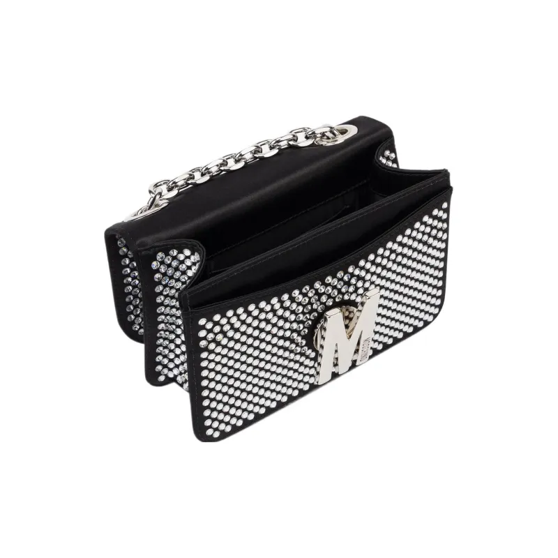 MOSCHINO Viscose Crossbody Bag, Shoulder Bag Women's Black-1