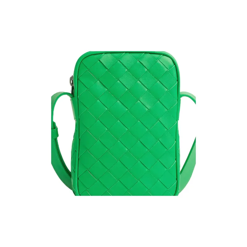 Bottega Veneta Cow Leather Cell Phone Pouch, Shoulder Bag, Crossbody Bag Regular Men's Parrot Green-3