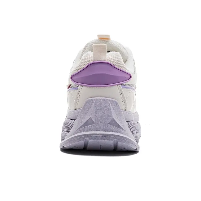 Warrior Low Top Chunky Sneakers Women's Light Beige Purple-3