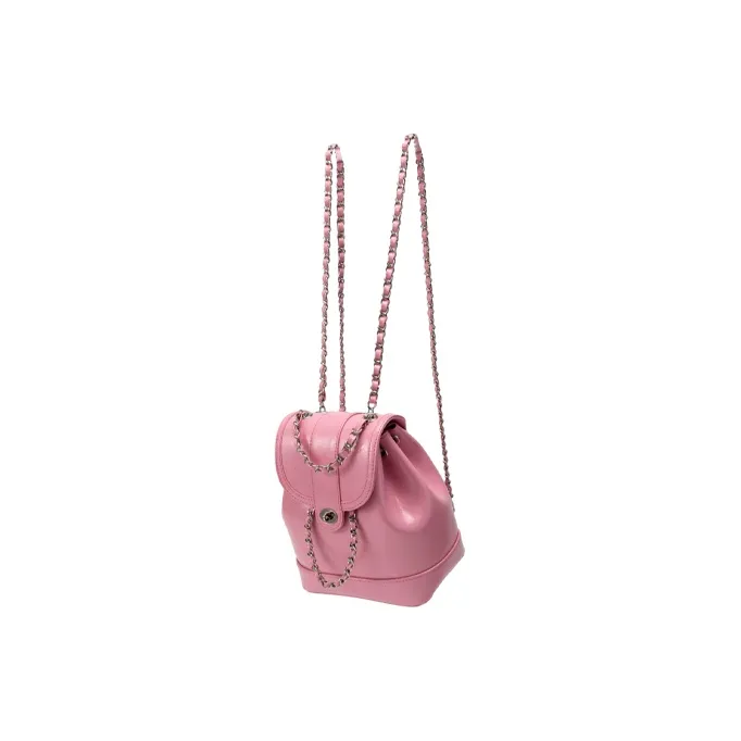 CARDINAL RED Cow Leather Backpack Regular Women's Pink-1