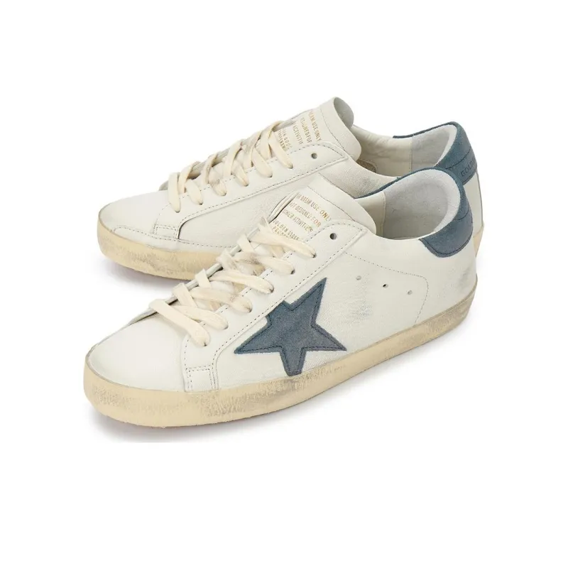 Golden Goose Super Star White Blue Suede-3