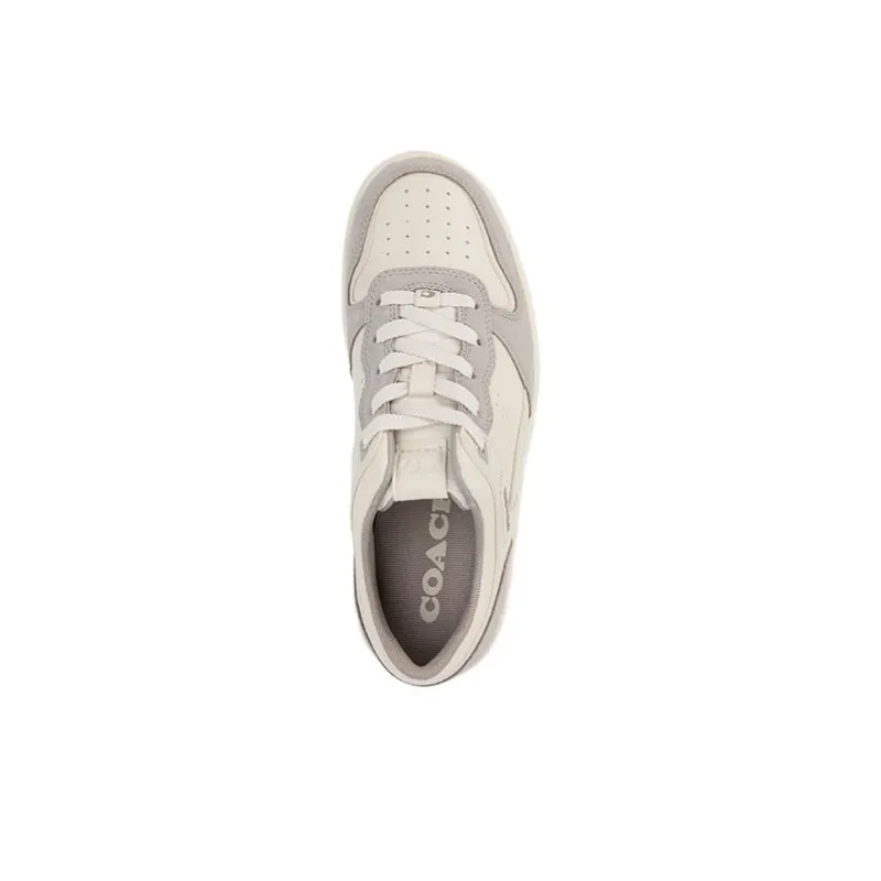 COACH C201 Low Top Skateboard Shoes Women's Dove Gray-2