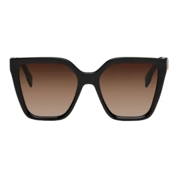 FENDI Acetate Irregular Shape Sunglasses Women's Black