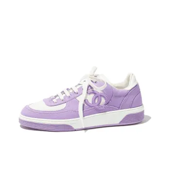 CHANEL Low Top Skateboard Shoes Women's Light Purple