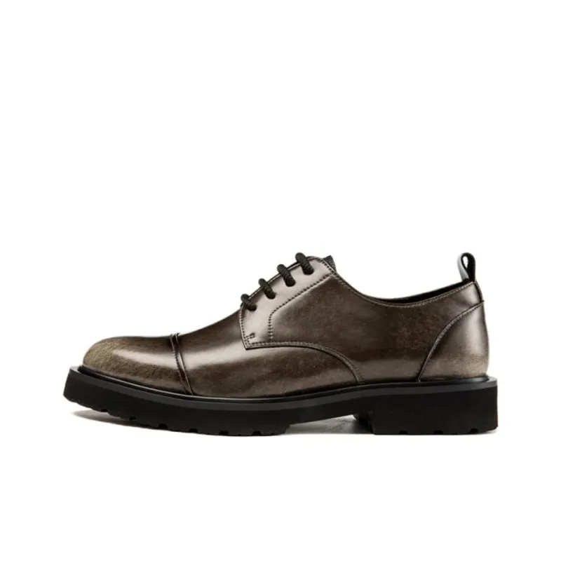 AOKANG Dress Shoes Men Mid Top Black/Gray/Red-3