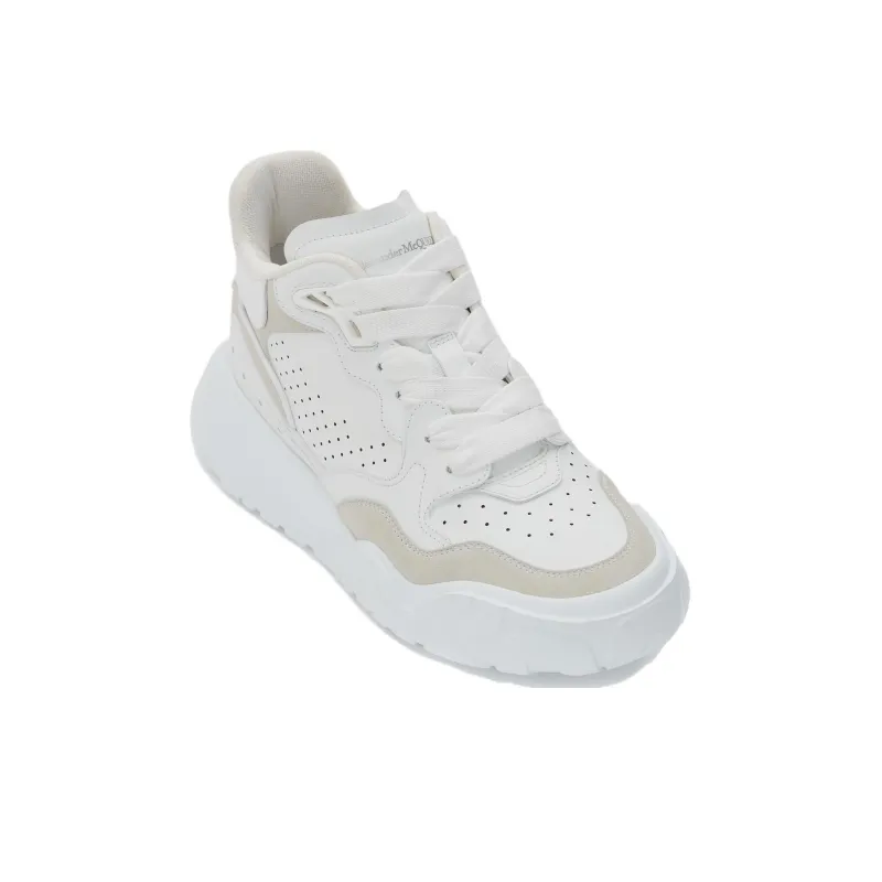 Alexander McQueen Court Slip-Resistant Breathable Low-Top Casual Shoes 3.5cm Women's White-2