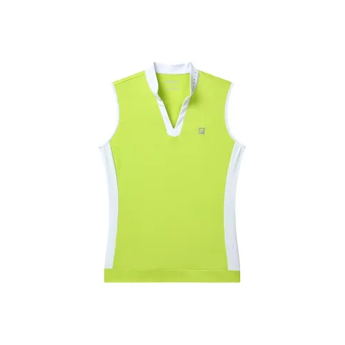 FILA Tank Tops Women's Neon Yellow Green