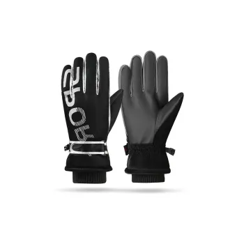 UMA Ski Gloves Protective Slip Resistant Zip Pocket Windproof Warm Touch Sensitive Outdoor Cycling Skiing Gloves Men's