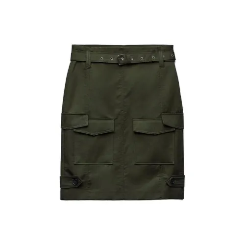 ZARA Cargo Short Skirts Women's Medium Khaki