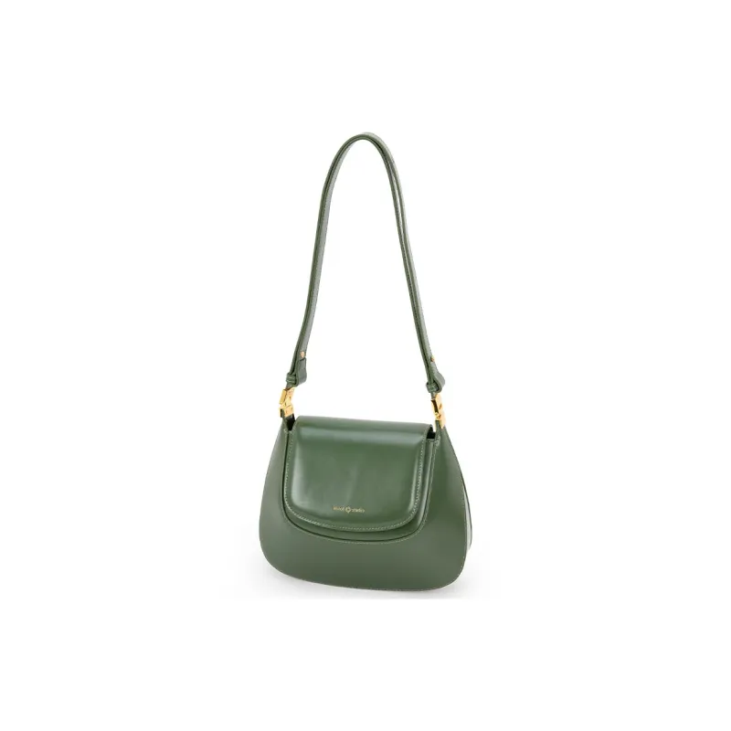 VENOF Cow Leather Shoulder Bag Small Size Women's Ivy Red/Van Dyke Brown/Martini Green-17