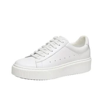 GIRDEAR Slip-Resistant Low-Top Skateboard Shoes Women's White