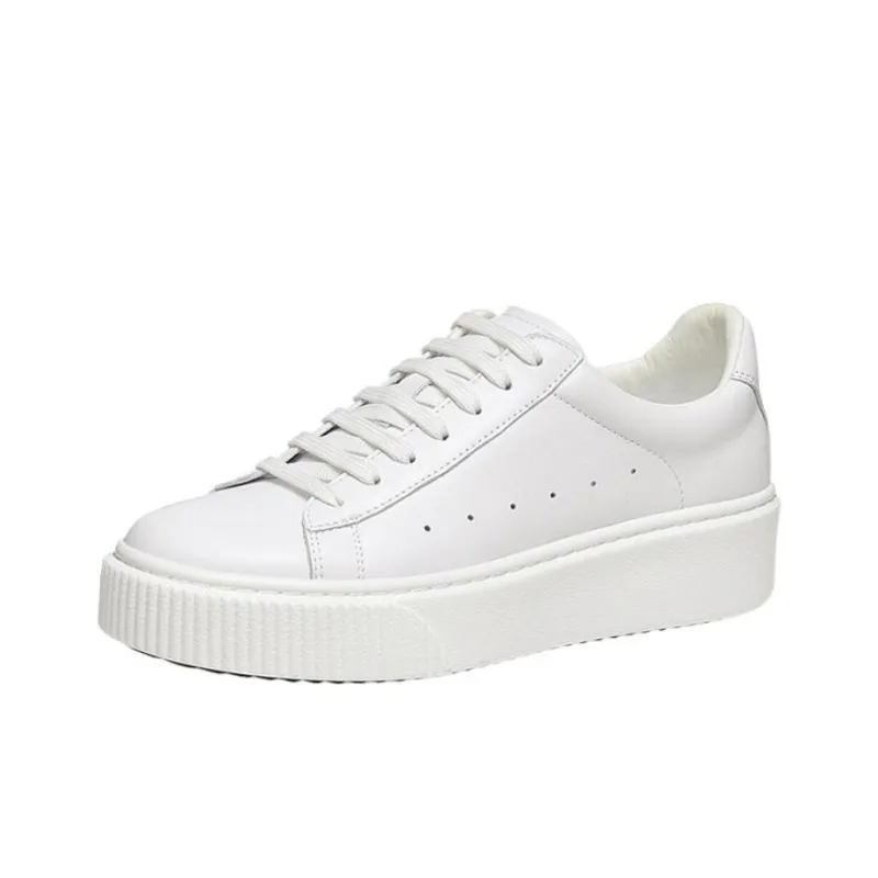 GIRDEAR Slip-Resistant Low-Top Skateboard Shoes Women's White-0