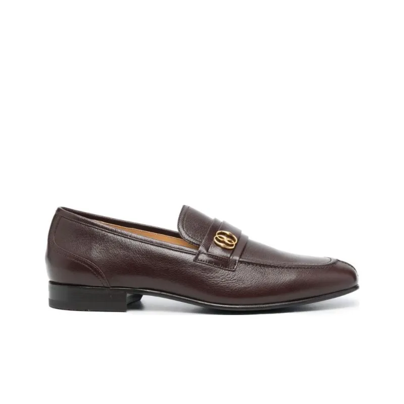BALLY Suisse Logo plaque Leather Loafers-1