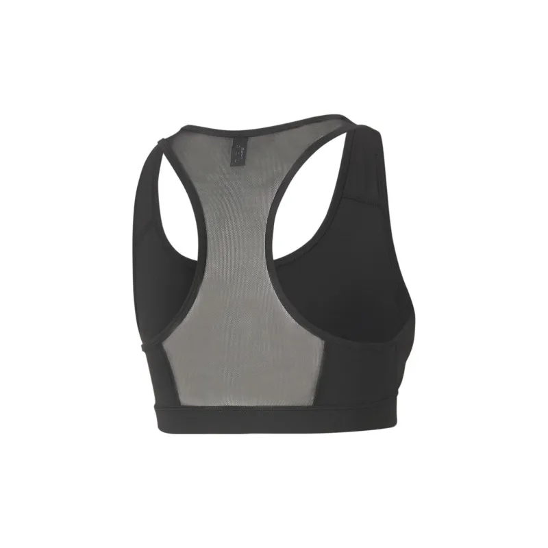 PUMA Cloudspun Rockaway Mid Impact 4Keeps Graphic Sport Bra Sports Underwear Women's Black-1