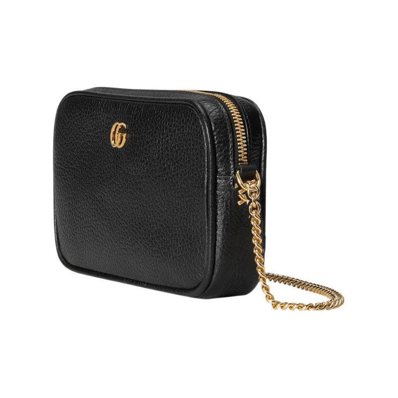 GUCCI GG Marmont Leather Crossbody Bag Shoulder Bag Mini Women's Black-1