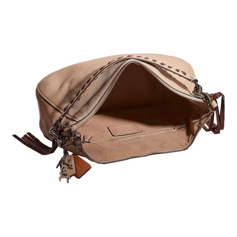 COACH Chelsea Polished Pebbled Leather Hobo Bag One Shoulder Handbags Large Size Women's Deep Bronze-2