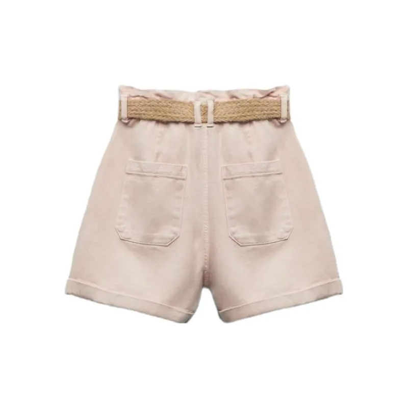 ZARA Denim Shorts Women's Pink-1