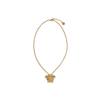 VERSACE Swarovski Crystal Necklaces Unisex Gold
