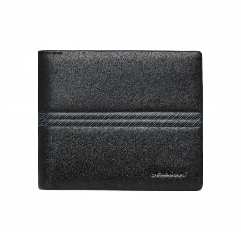 Playboy Top Grain Cow Leather Wallet Men's Black-1