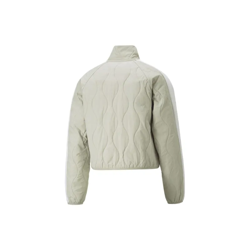 PUMA T7 T7 Quilting Track Jacket Jacket Women's Gray-1