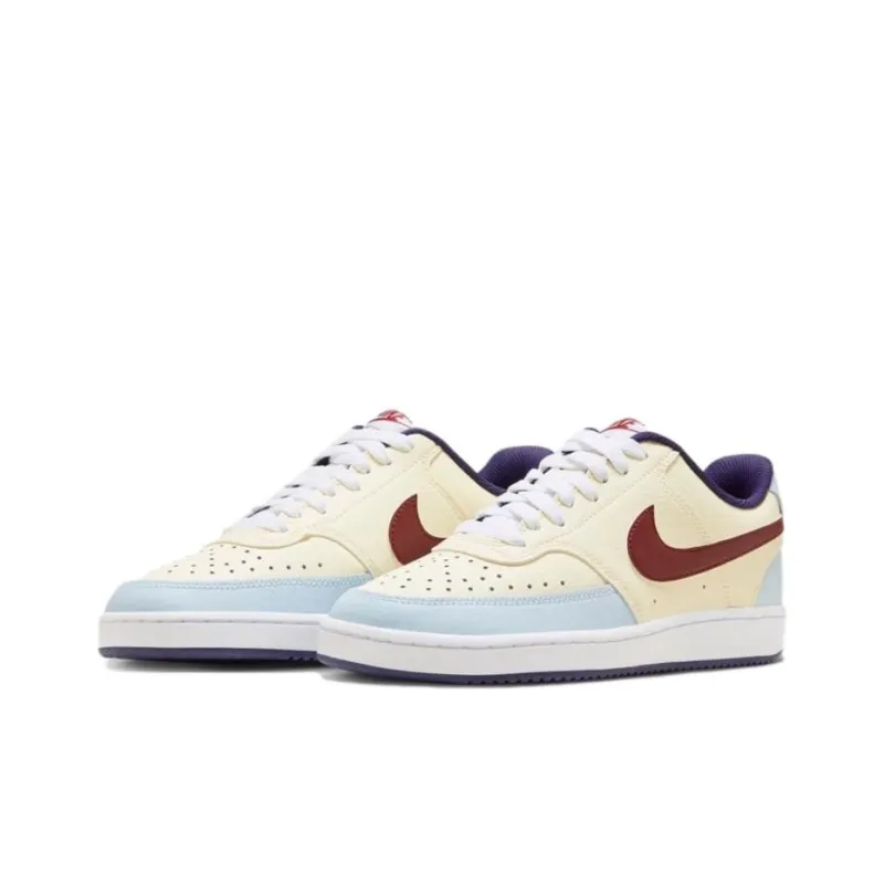 Nike Court Vision 1 Low 'Beige Blue Burgundy' Women's-2