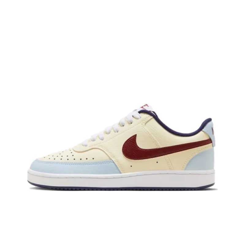 Nike Court Vision 1 Low 'Beige Blue Burgundy' Women's-0