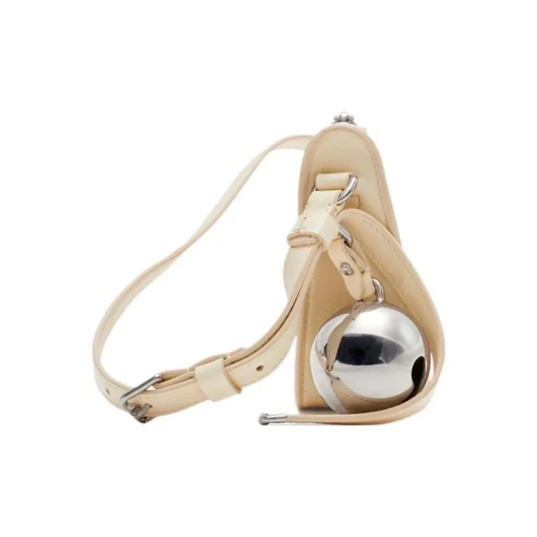 Burberry Lambskin Shoulder Bag Crossbody Bag Mini Women's Pearl White-2