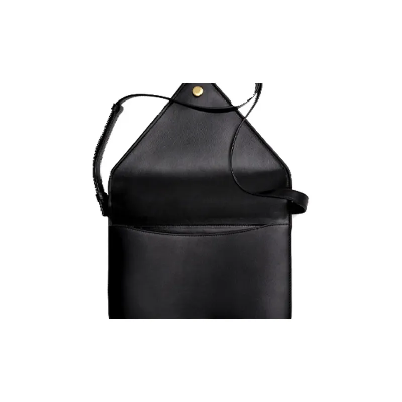 Bottega Veneta MOUNT Smooth Calf Leather Envelope Bag, Shoulder Bag, Crossbody Bag Medium Size Women's Black-5