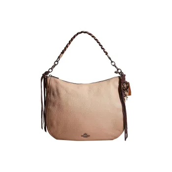 COACH Chelsea Polished Pebbled Leather Hobo Bag One Shoulder Handbags Large Size Women's Deep Bronze