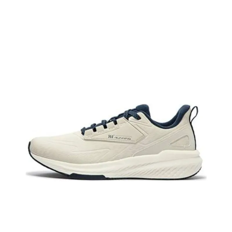 361° Cushioning Wear-Resistant Low-Top Running Shoes Men's Oat Cream Ink Blue-0