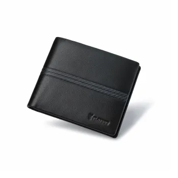 Playboy Top Grain Cow Leather Wallet Men's Black