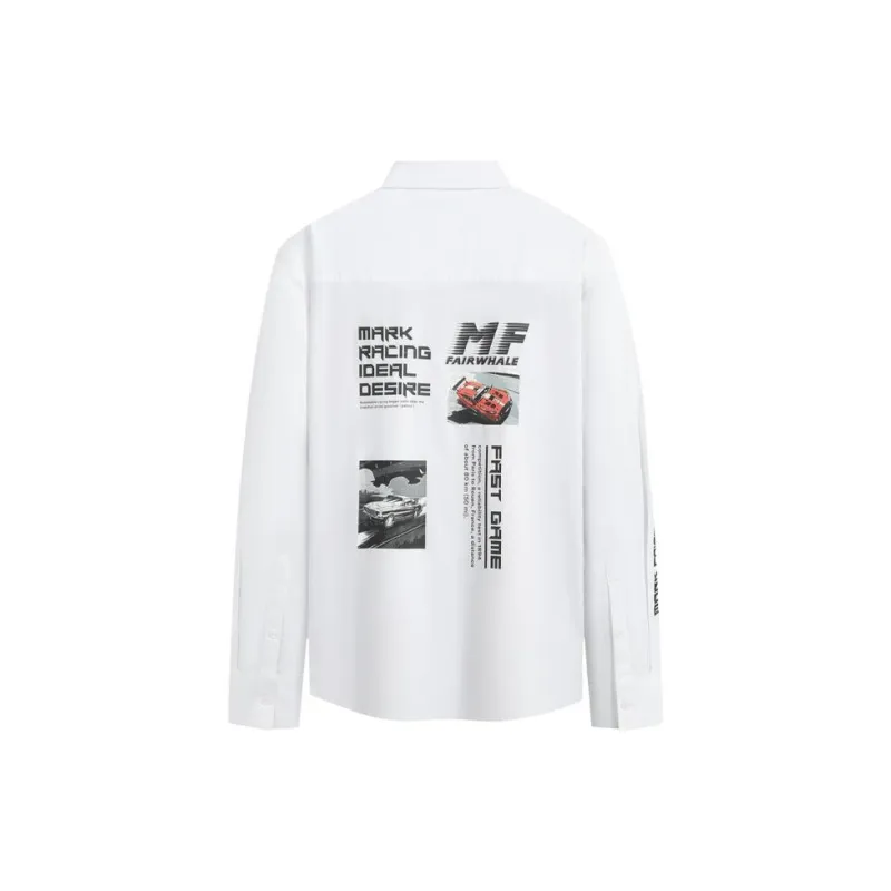FAIRWHALE Shirt Men's Matte White 216-1