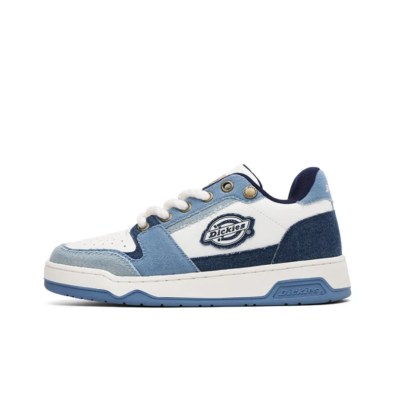 Dickies 100th Anniversary Low Top Skateboard Shoes Men's White Blue-0