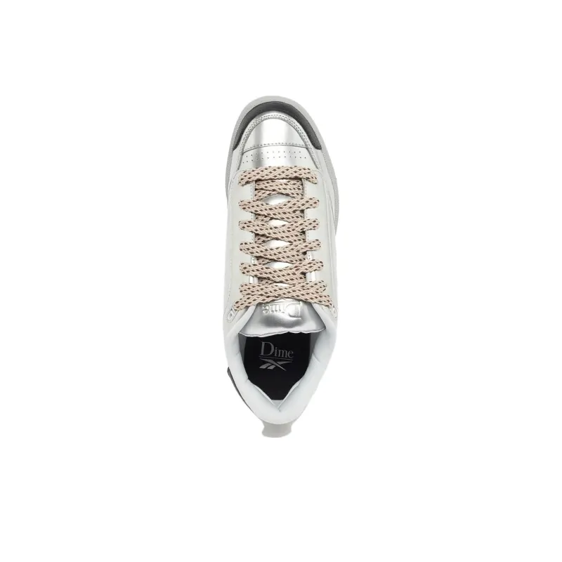 Dime x Reebok Club C Anti-Slip Wear-Resistant Low-Top Skateboard Shoes Men's Silver-3